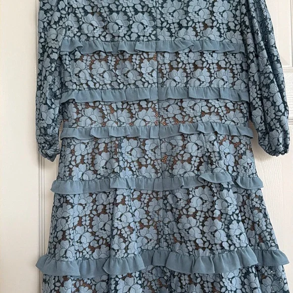 Michael Kors Blue Lace Dress - Picture 7 of 9